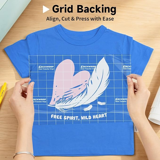 TECKWRAP Heat Transfer Vinyl for T-Shirts, 50+ Washes, REACH Certified & Dryer