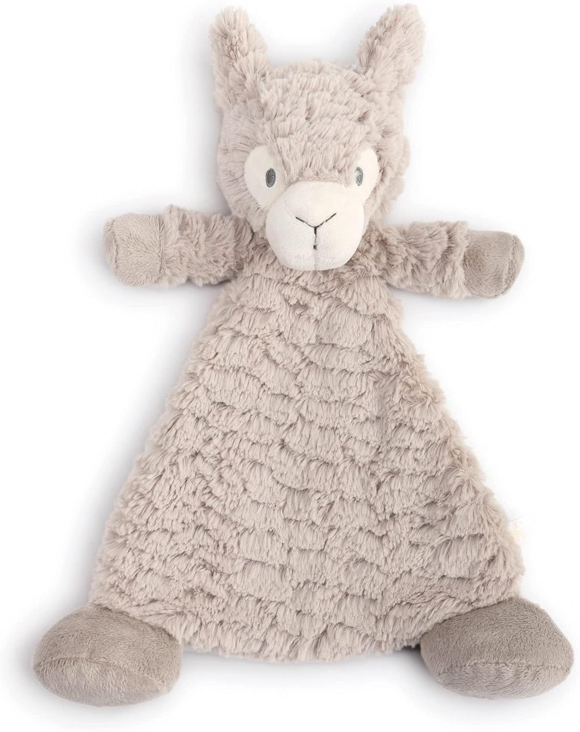 DEMDACO Luna The Llama Soft Brown 13 x 10 Polyester Fabric Plush Baby Rattle Blankie