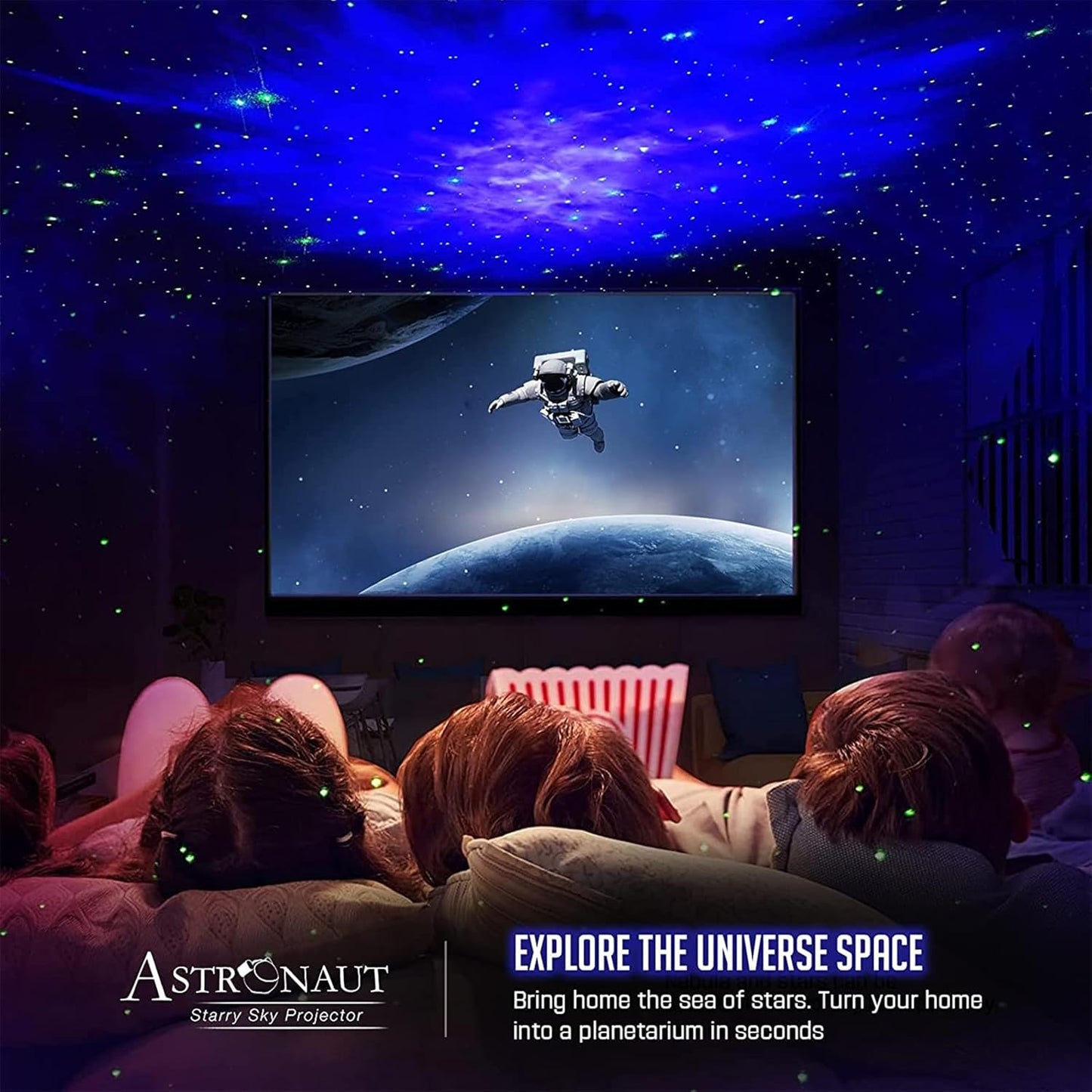 Astronaut Galaxy Projector Space Light – Star Projector Galaxy Light with Remote, Starry Sky Spaceman Lamp Bedroom Room Decor for Kids, Nebula Night Lamp for Christmas & Birthdays & Children's Day