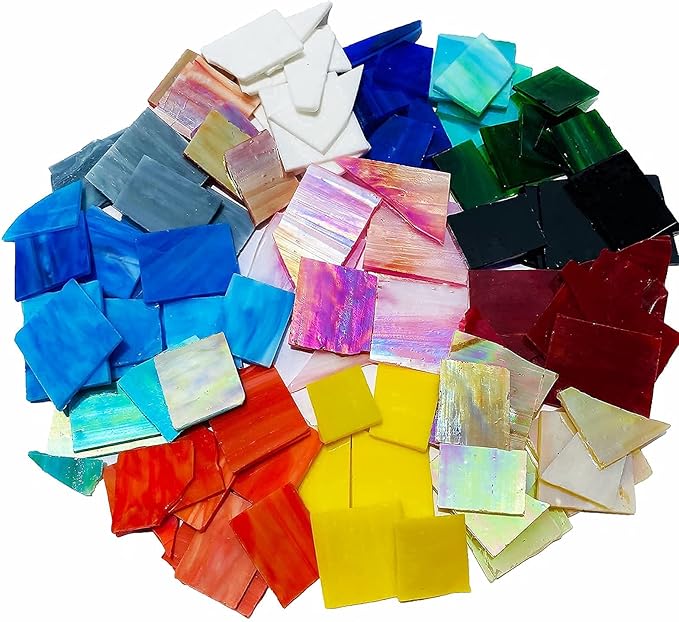 Mosaic Tiles Stained Glass Scraps Sheets