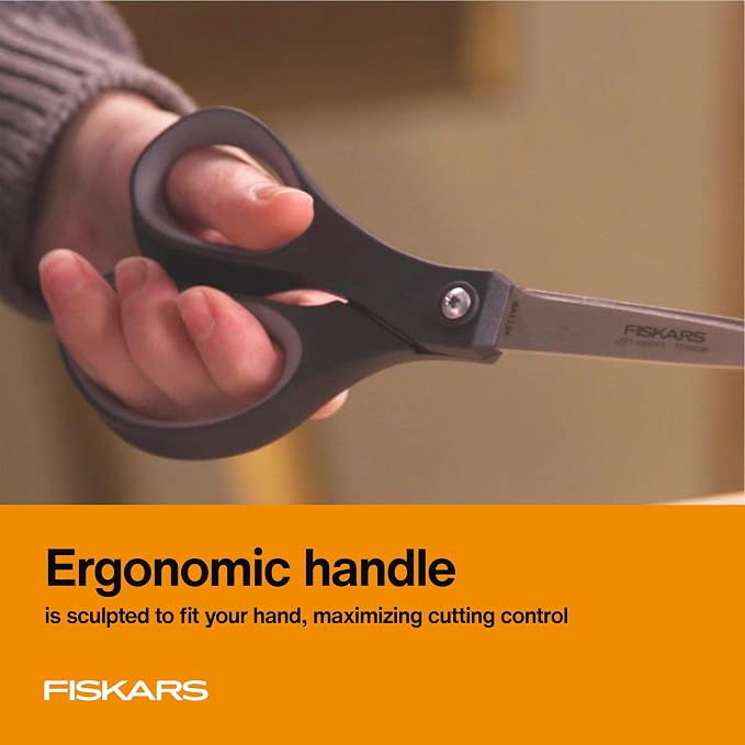 Fiskars 8" Left-Handed Titanium All Purpose Scissors