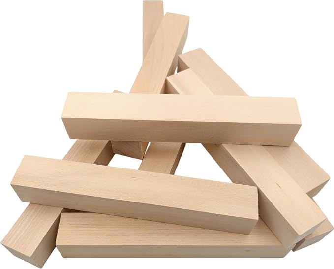 10PCS Basswood Carving Blocks, Whittling Wood Carving Kit, Unfinished Wooden