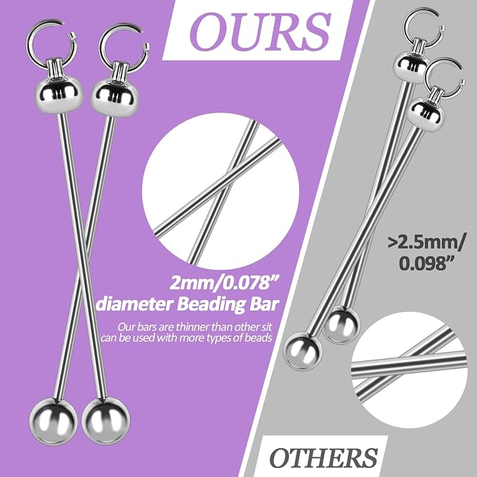 Beadable Keychain Bars Creative Customized Keychain Making Kit