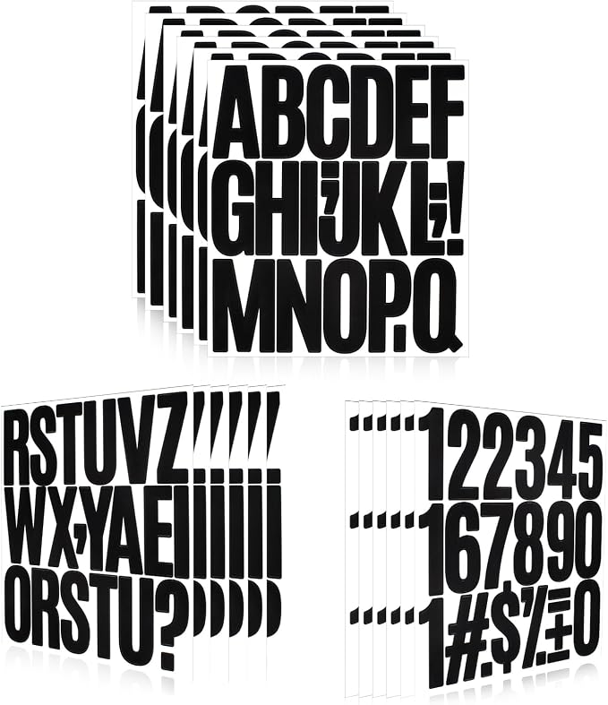 Letter Stickers, Mailbox Numbers, 3 Inch Waterproof Vinyl Alphabet | 3 Inch