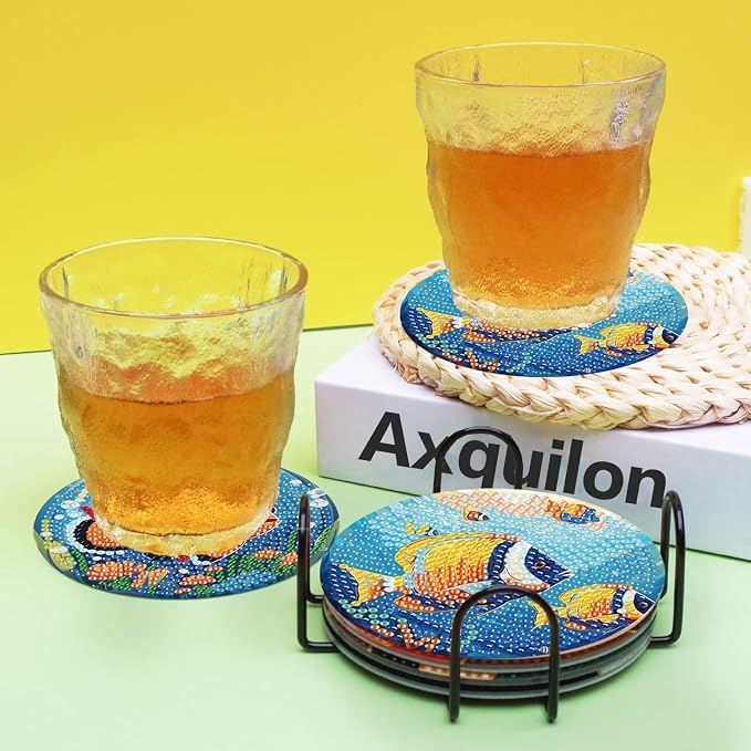 Axquilon Diamond Art Coasters Kit