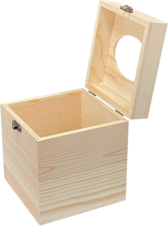 2 Pack Unfinished Wooden Tissue Box Cover