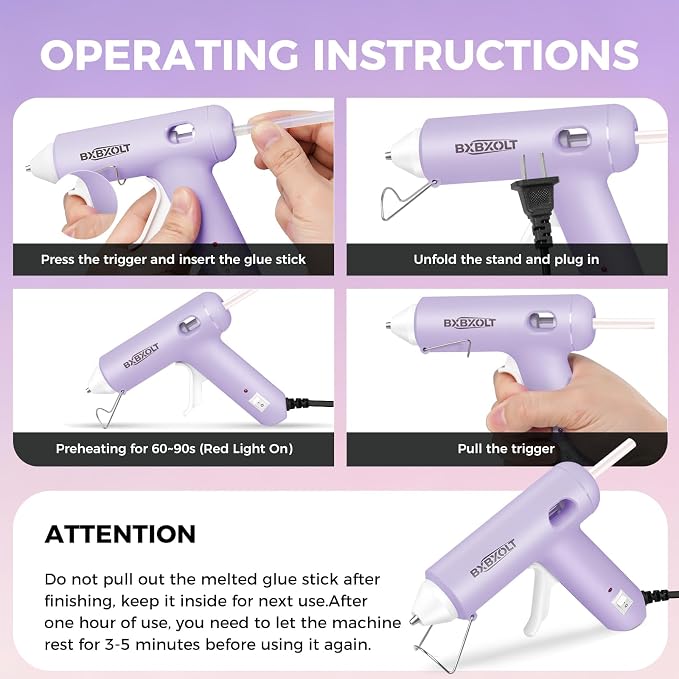 30W Dripless Hot Glue Gun Kit, Fast Heat Nozzle