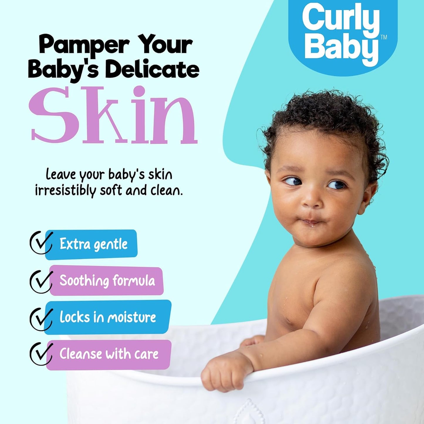 Body Wash - Gentle Moisturizing Baby Wash for Sensitive Skin & Hair, Tear-Free, Dermatologist-Tested, Light Clean Scent, Cruelty-Free, Perfect for Newborns & Infants - 16 oz