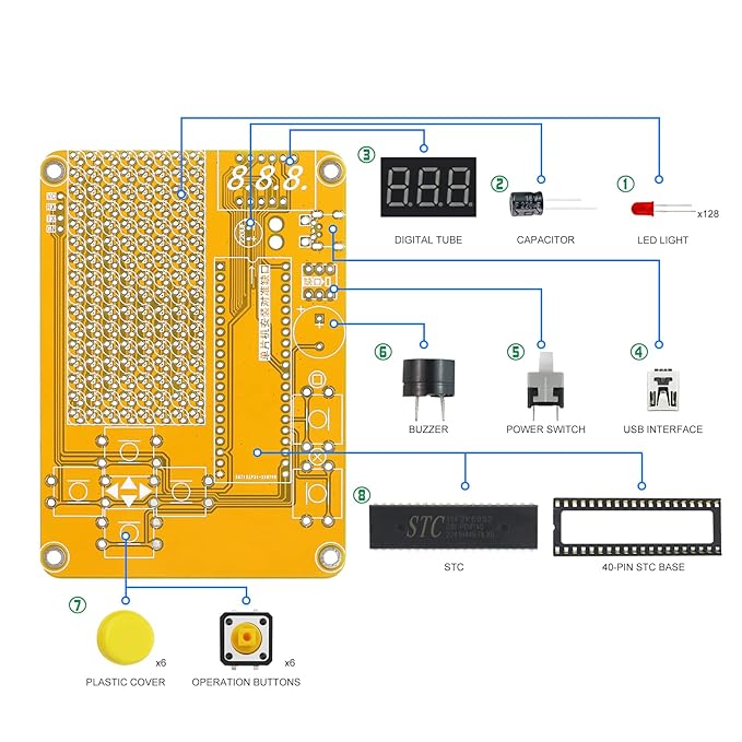 Soldering Practice Kit DIY 5 Retro Classic Games Plug-in Circuit Kit Learn Soldering Kit for Beginners