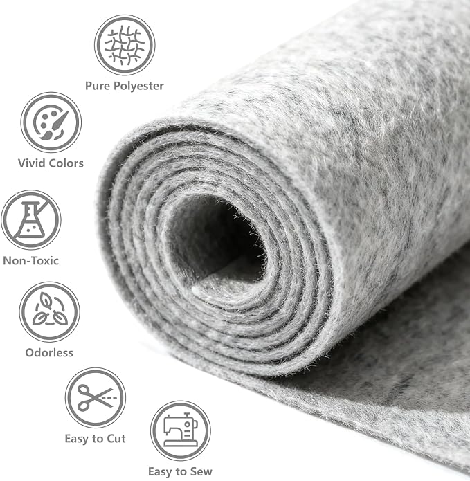 Felt Fabric 36'' X 36'' Large Felt Sheets Stiff Craft Felt by The Yard