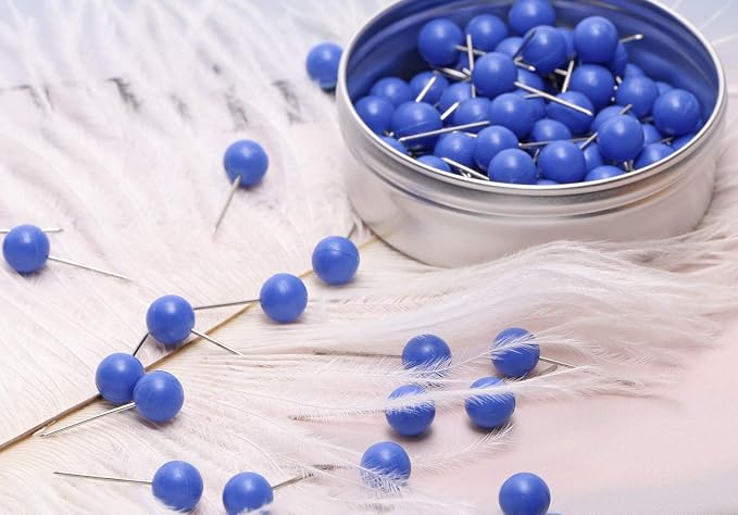 Tupalizy 100PCS 1/4 Inch Small Round Head Map Tacks Pins