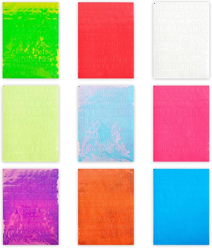 9 Sheets Glow in The Dark Letter & Numbers Stickers
