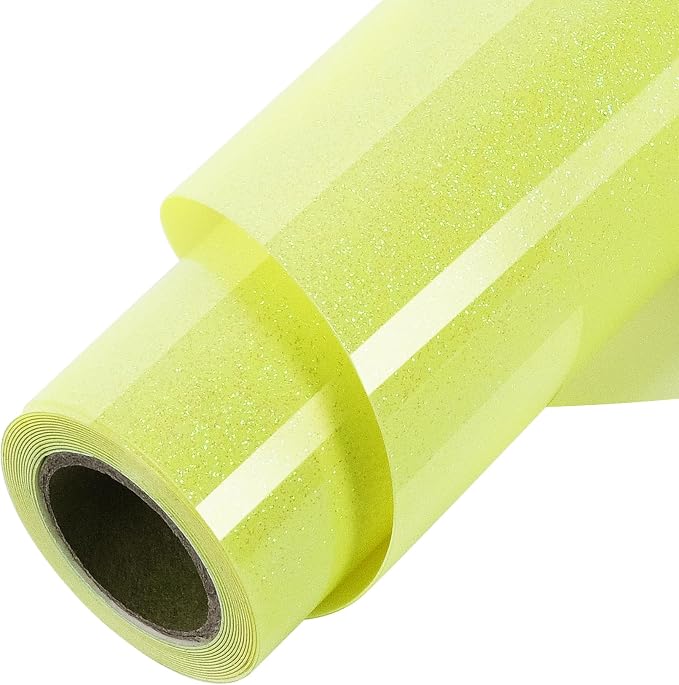 TORC Yellow Glitter HTV Yellow Heat Transfer Vinyl HTV Rolls