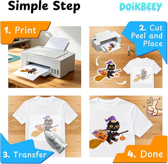 Heat Transfer Paper 20 Sheets, 8.5" X 11" Mixed Iron On Transfer Paper |
