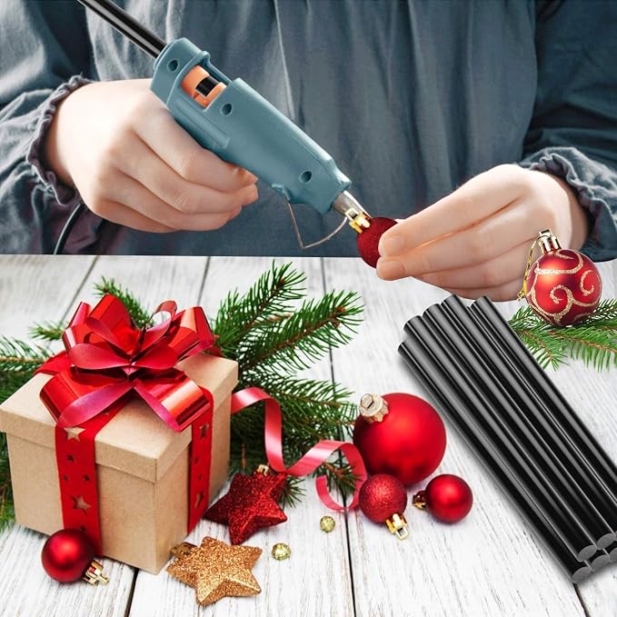 ENPOINT 120pcs Black Hot Glue Sticks Bulk, 0.27"x4" Mini Hot Glue Sticks EVA