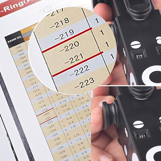 O-Ring Gauge Make Work Smart, Telescoping O Ring Sizing Plastic Gauge, Slide