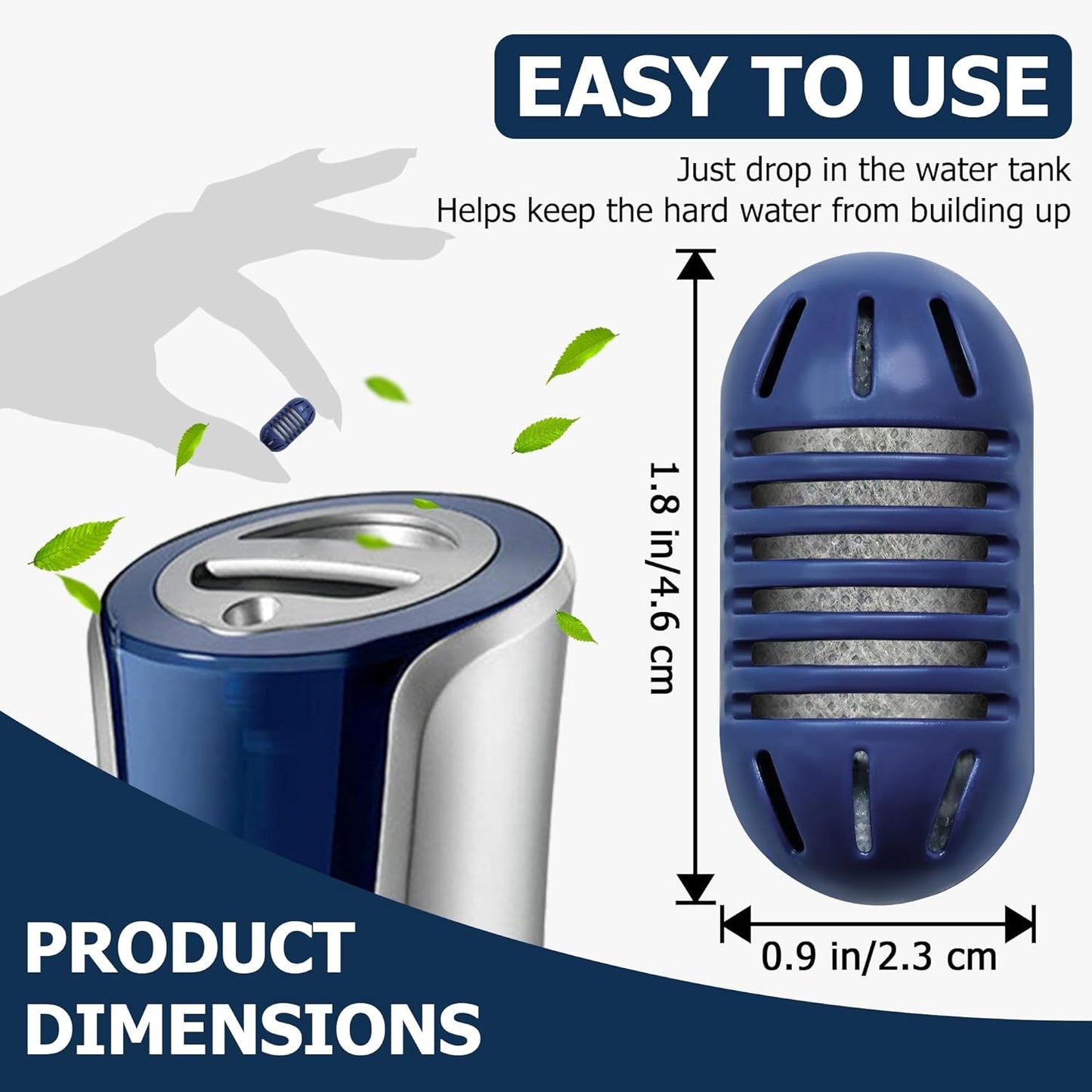 Funmit Demineralization Cartridge Compatible with HoMedics Ultrasonic Humidifiers, Prevents Hard Water Build-Up, Filters Mineral Deposits, Purifies Water, Compared to UHE-HDC4, 10 Pack