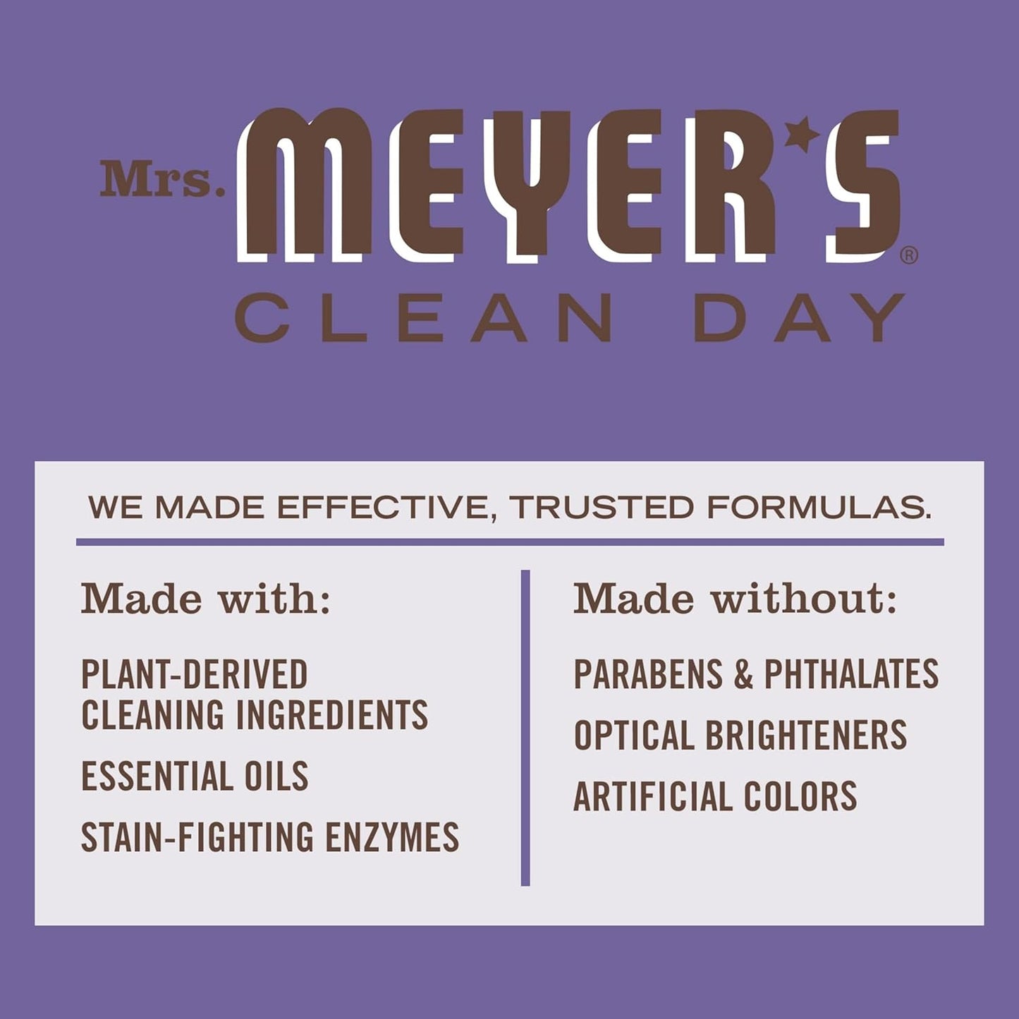 MRS. MEYER'S CLEAN DAY Liquid Laundry Detergent, Infused with Essential Oils, Compassion Flower, 64 oz (64 Loads)