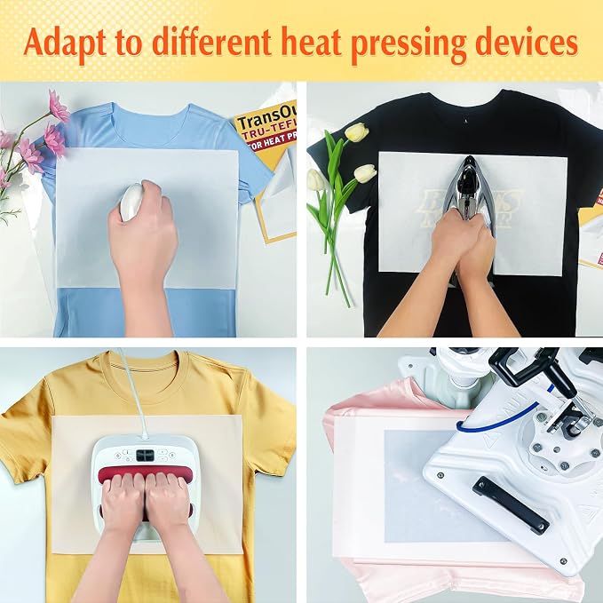 TransOurDream Heat Transfer Paper Supplies 10 Sheets PTFE Teflon Paper