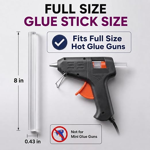 Innovative Haus Full Size Hot Glue Sticks Bulk 100 Pack