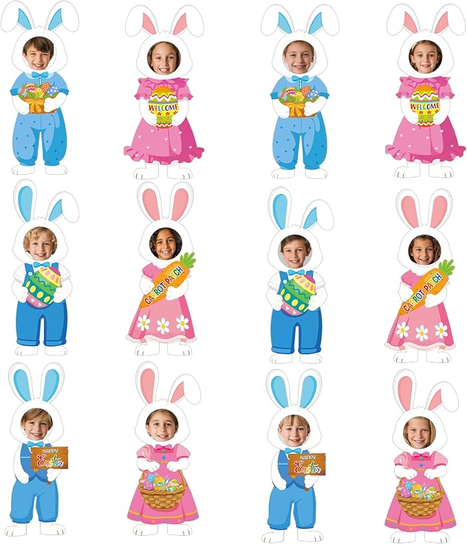48 Set Easter Bunny Egg Cutouts