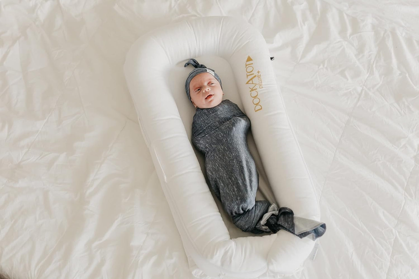 Copper Pearl Baby Swaddle Blanket - Premium Knit Baby Blanket, Large Soft Stretchy Receiving Blankets for Baby Boy and Girl, Swaddles for Newborn, Infant, and Toddler (Slate)