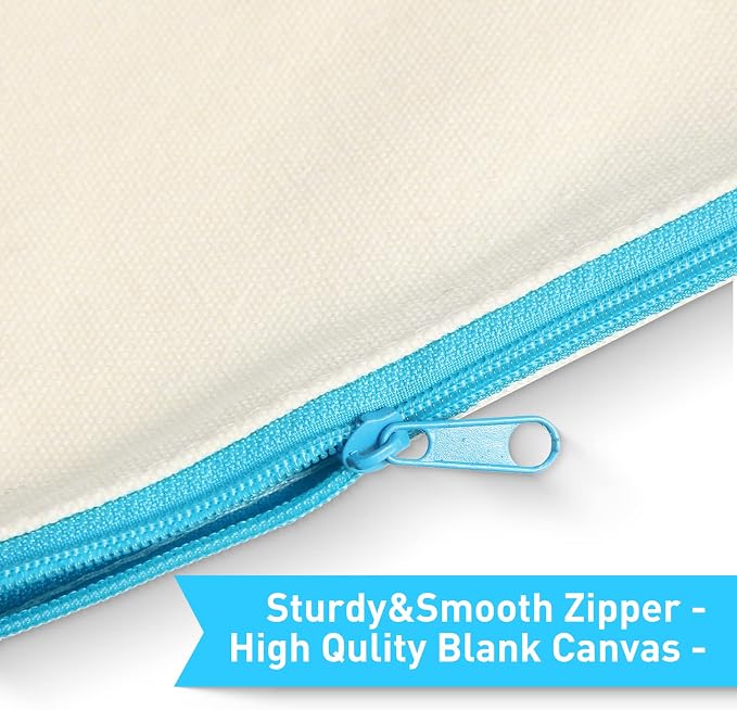 Reginary 80 Pack Canvas Zipper Makeup Bags Bulk Pencil Pouches Blank DIY Craft