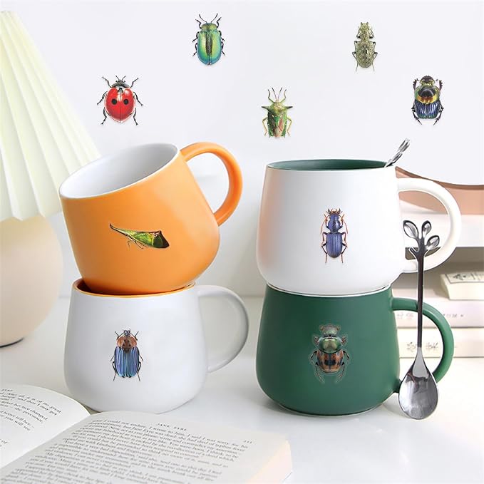 Bug Decals, Realistic Transparent Insect PET Sticker, Waterproof Bug Stickers