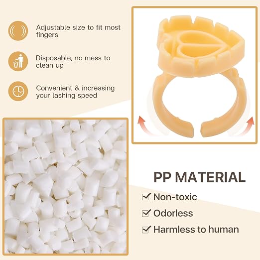 Pretty memory 150 Pcs Glue Rings