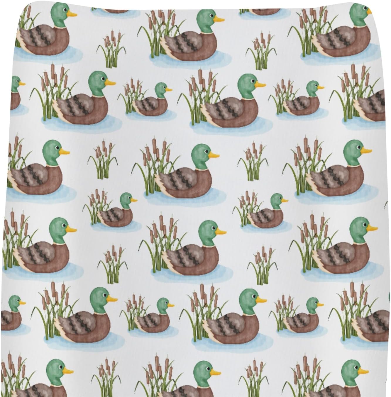 Cute Mallard Ducks Pond Changing Pad Covers for Baby Girl Boy Hunting Duck Season Fitted Change Table Cover Mats Wild Duck Reef Lake Soft Diaper Changing Table Sheets 32''×16''