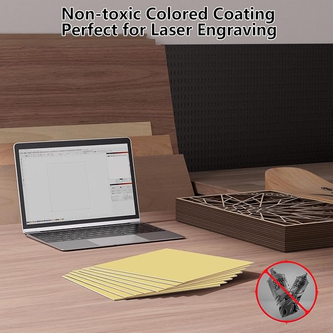 4 Pack Pre-Painted Colored Plywood Sheets, DIY Crafts, Models Making