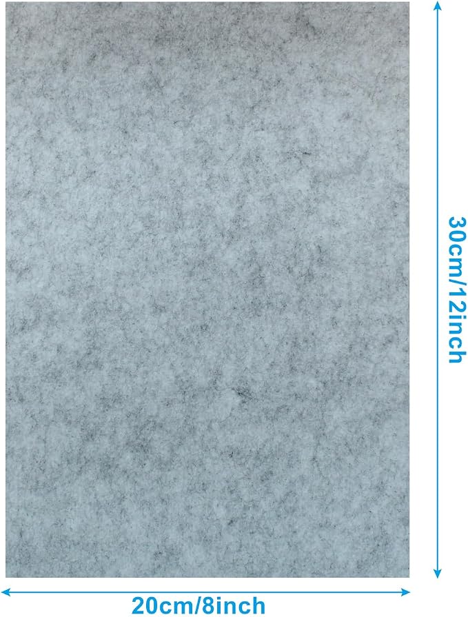 6 Pcs, 8 x 12 Inch Grey Felt Sheets, 2mm Thick | Felt Fabric