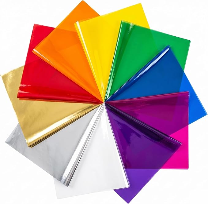 Colored Cellophane Sheets 120-Pack