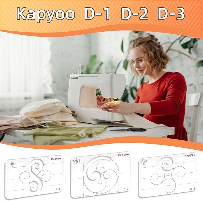 3Pcs Free Motion Quilting Templates