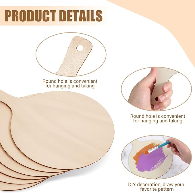 6 Pieces Mini Wooden Cutting Board Craft