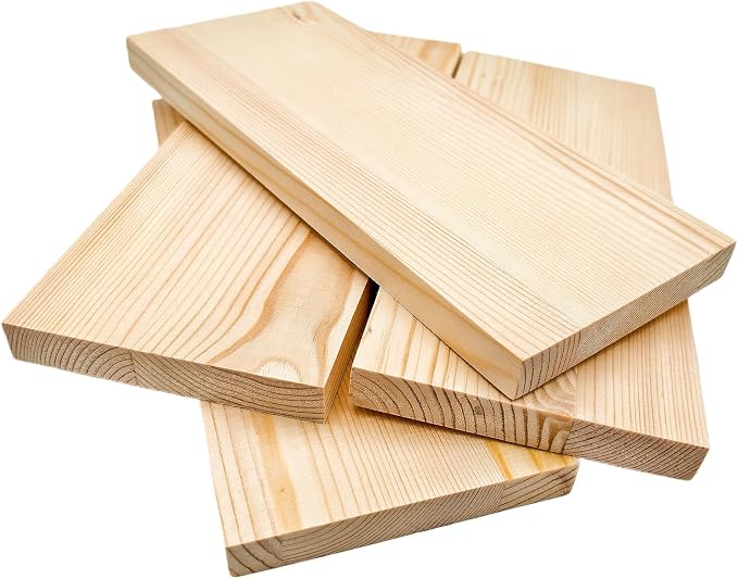 4PCS Rectangle Wood Boards Unfinished Wood Blocks
