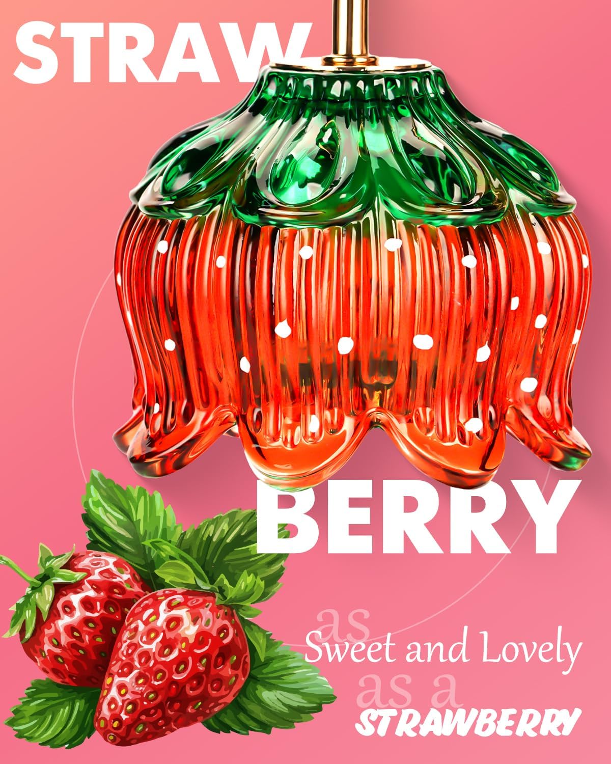 Strawberry Candle Warmer Lamp with Timer Dimmer, Adjustable Height Gifts for Women Mom Birthday Christmas House Warming Gifts New Home Bedroom Decor, Cute Candle Warmer Light for Jar Candles