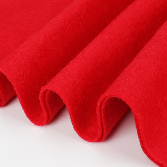 Red Felt Fabric Sheet 36" X 36", 1.4mm Thick Large Soft Durable Flexible Craft