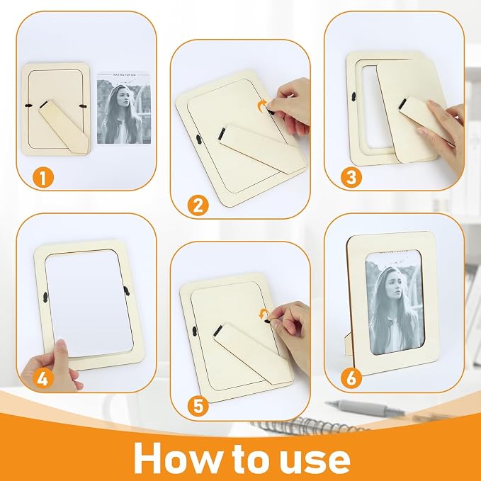 VOKOY 15 Pack Wooden Picture Frames