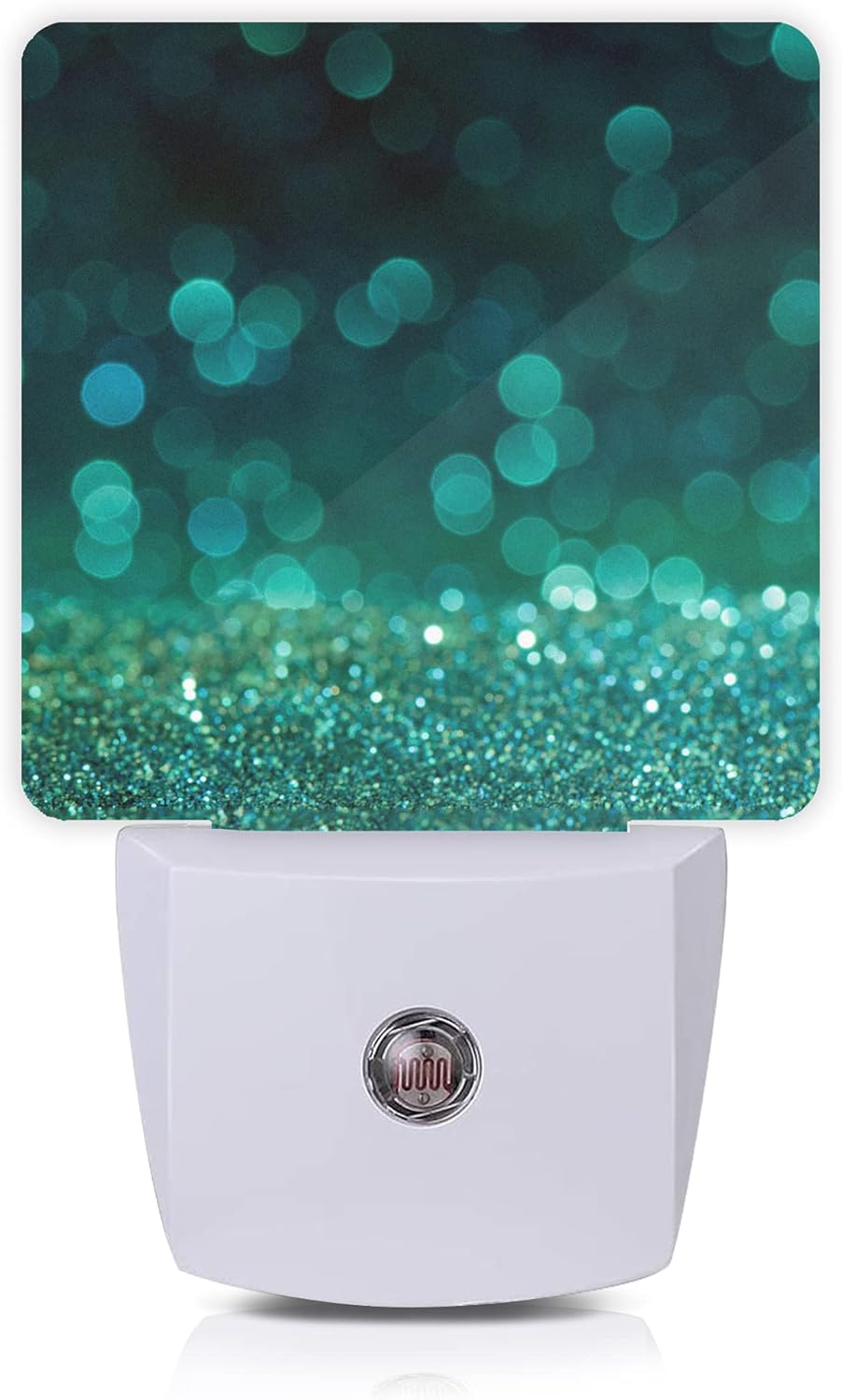 Green Glitter Night Light,Plug in Night Lights 0.5W Sleep Friendly for Boys Girls Led Night Light Dusk to Dawn Sensor Nightlight for Stairway/Hallway/Kitchen
