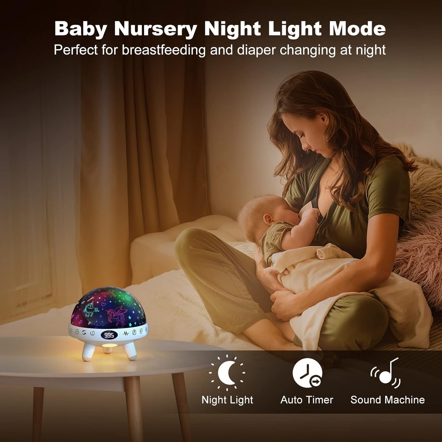 YACHANCE Unicorn Gifts Toys for 1-12 Year Old Girls.Unicorn Night Light Projector for Girls.Kids White Noise Machine with Baby Night Light.Unicorn Bedroom Decor for Girls.Sound Machine with 29 Sounds