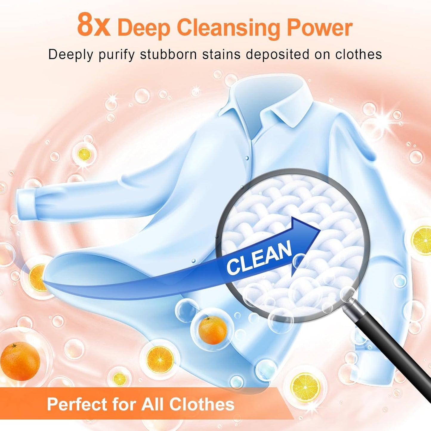 Laundry Detergent Sheets, 200 Loads Citrus Charm Scent Hypoallergenic Eco-Friendly, Biodegradable Plastic Free Liquidless Laundry Sheets Suitable for Sensitive Skin