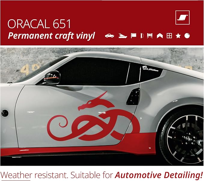 ORACAL 651 Gloss Red Permanent Vinyl Tape Roll – Premium Adhesive Film