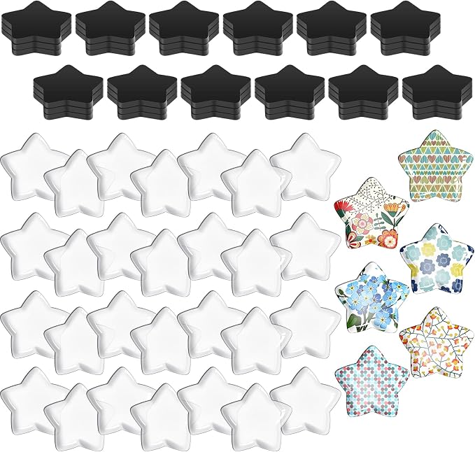 72 Pieces Round Craft Magnets Glass Ceramic Ferrite Magnet