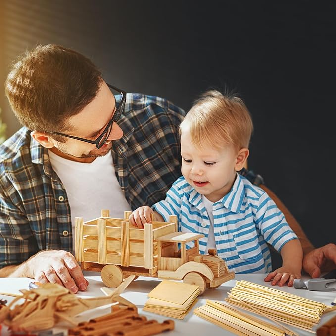 Okllen 150 Pieces Balsa Wood Sticks, Square Unfinished Balsa Wood Sheets Set