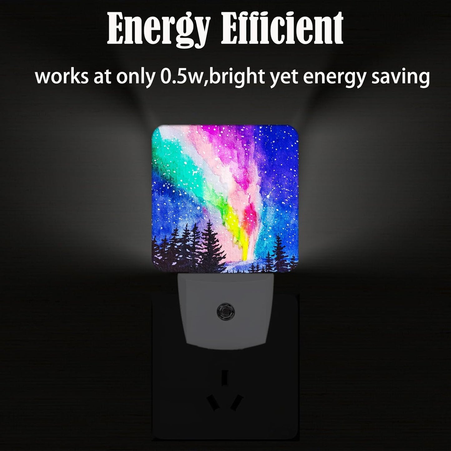 Northern Lights Night Light,Plug-in Nightlights Auto Sensor Night Lamp Dusk to Dawn Lamp Home Decor for Nursery Children Girls Boys