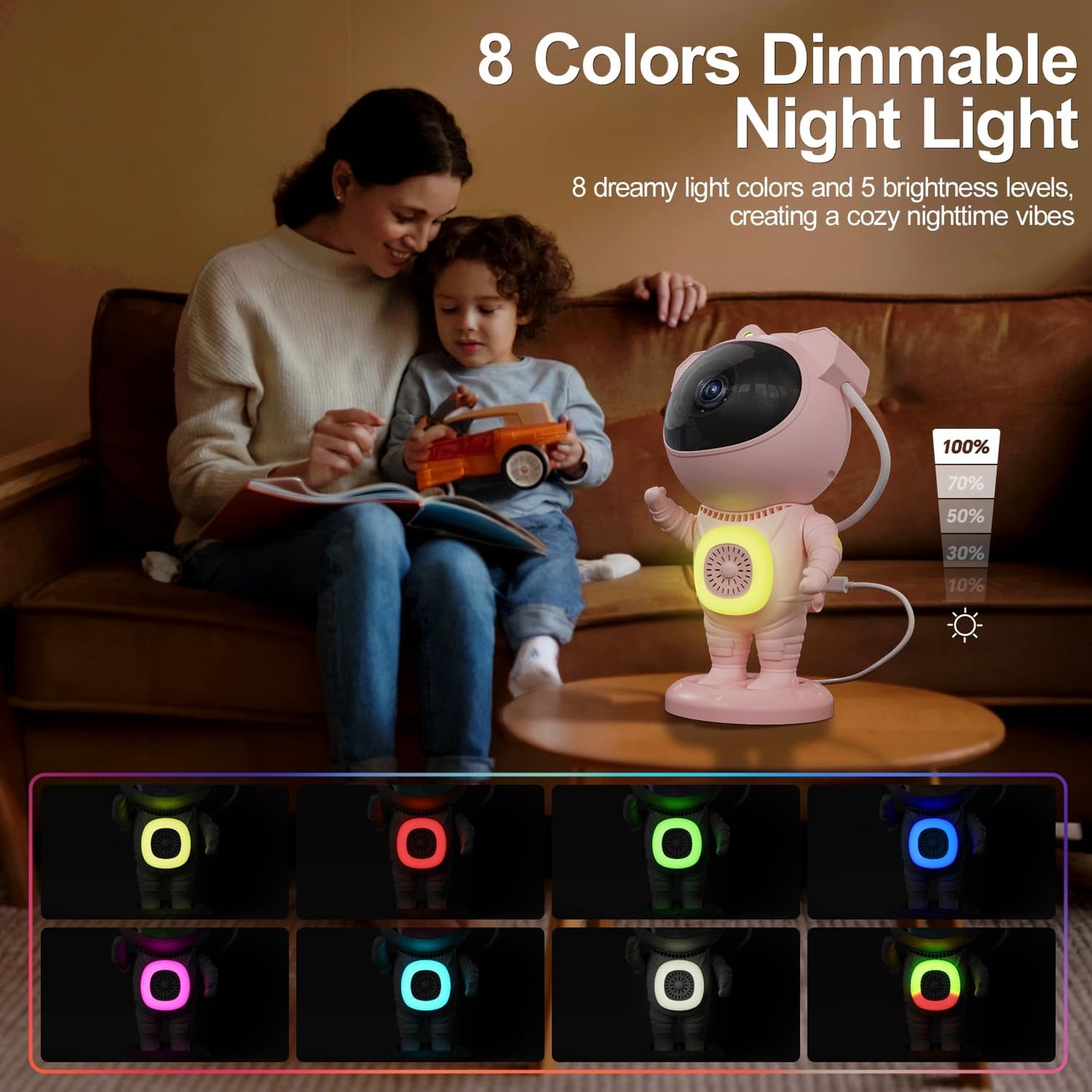 Galaxy Projector, Star Projector for Bedroom, Night Lights for Kids Room, White Noise, Bluetooth Speaker, Ceiling Projector, Room Decor, Gifts for Easter, Girls, Boys, Adults, Birthday