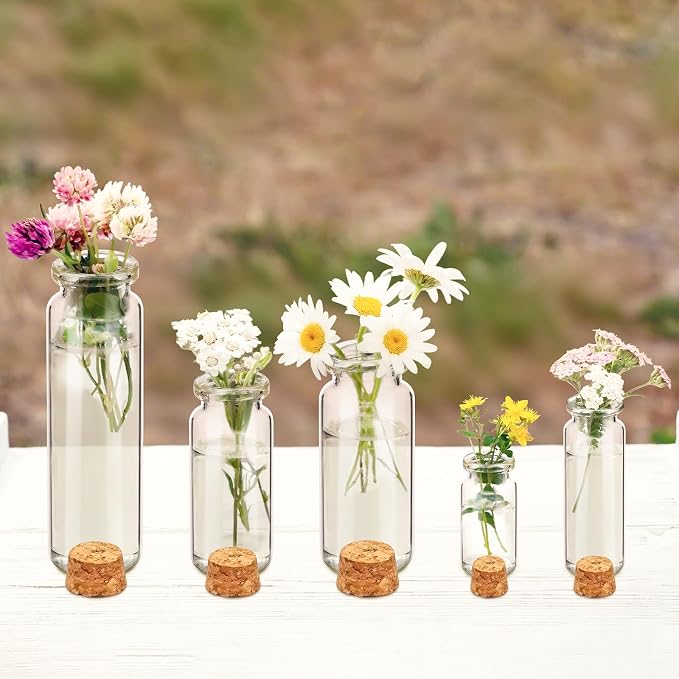 Geiserailie 45 Pcs Mini Glass Bottles