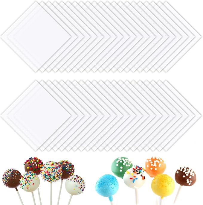 woric 160 PCS Clear Cellophane Sheets 7.8 x 7.8 Inch Transparent Christmas