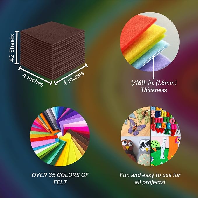 FabricLA Acrylic Felt Sheets for Crafts